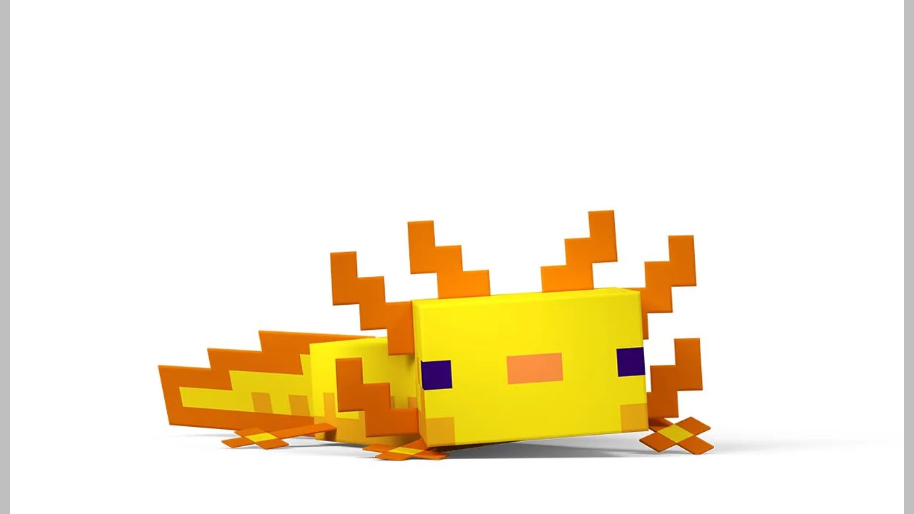 The Baby Axolotl Hat - the actual in-game reward of the Alton Towers Minecraft Meet the Mobs event (2026)