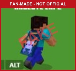 The fake Axolotl Cape showcase frame - actually a free fan-made Ko-fi cape texture worn via a cape mod, marked as not official