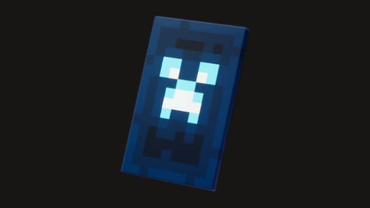 Official render of the Corrupted Creeper Cape, a Minecraft Dungeons II exclusive cosmetic