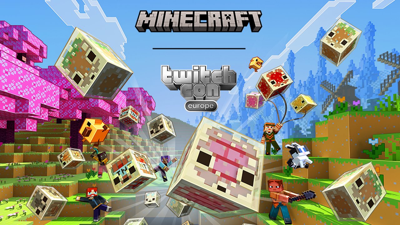 Minecraft x TwitchCon Europe 2026 key art - home of the rarest modern cape