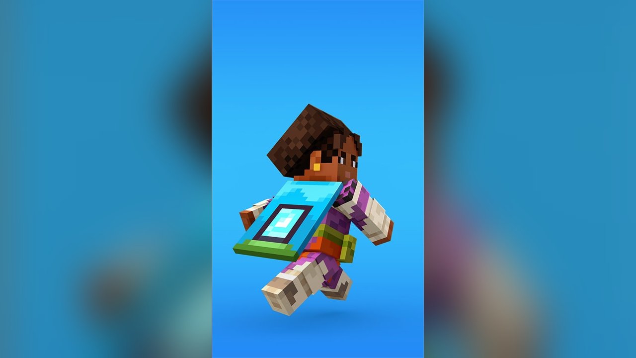 Official A Minecraft Movie Capes art - the Home Cape with its glowing portal design (2025)