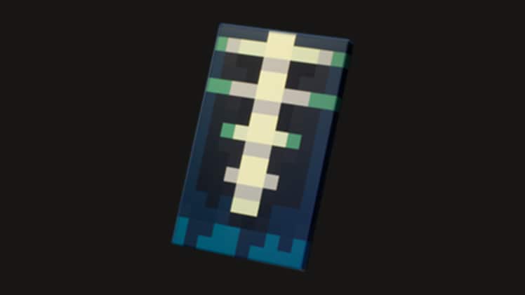 Official render of the Twisted Cape, the Minecraft Dungeons II pre-order bonus - sculk blue and green